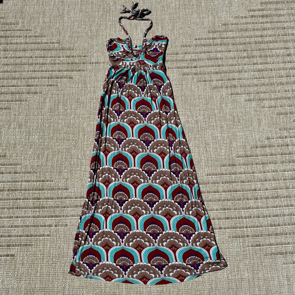 Colorful Halter Maxi Dress